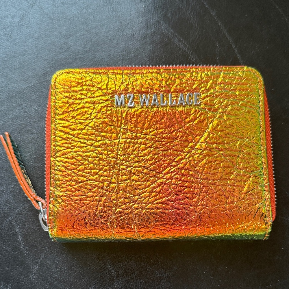 MZ Wallace Shimmering Orange Wallet